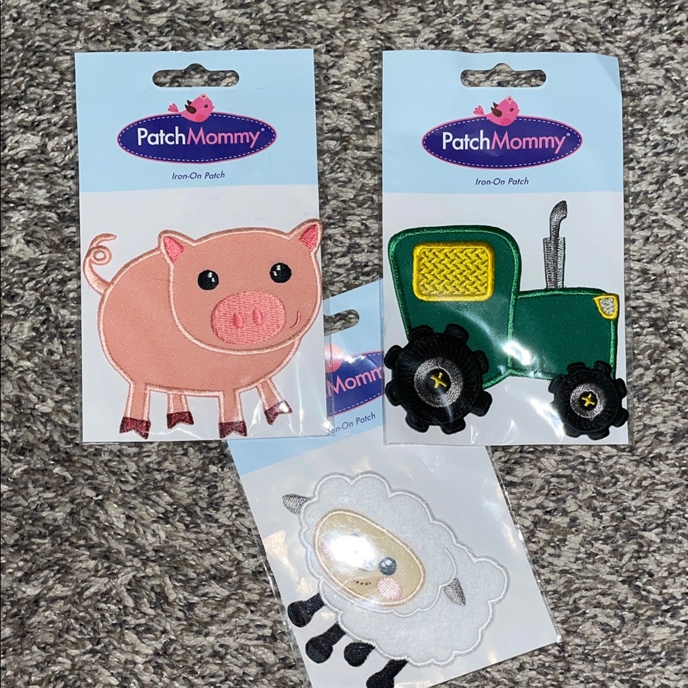 PatchMommy Iron-On Farm Animal Patches Bundle NWT